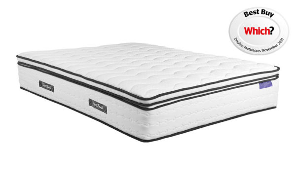 SleepSoul Space 2000 Pocket Memory Pillow Top Mattress, Double