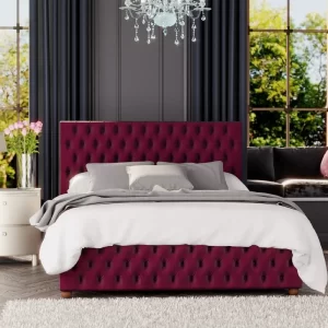 Laurence Llewelyn-Bowen Seren Velvet Fabric Ottoman Bed