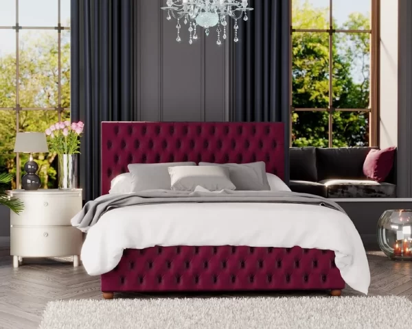 Laurence Llewelyn-Bowen Seren Velvet Fabric Ottoman Bed