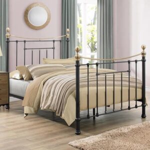 Brunt Metal Double Bed In Black