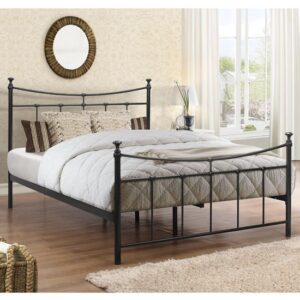 Emilia Metal Double Bed In Black