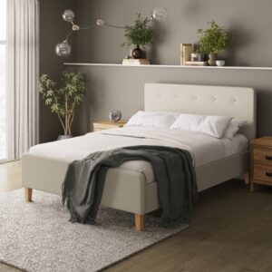 Alkham Fabric Double Bed In Natural