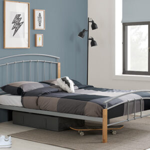 Birlea Tetras Metal Bed Frame, Double