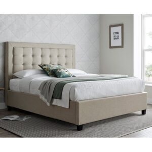 Brandon Fabric Ottoman Storage Double Bed In Oatmeal