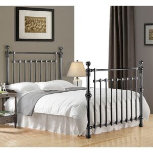 Edward Metal King Size Bed In Black Nickel