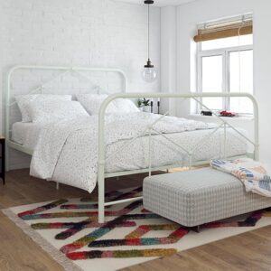 Felsic Metal King Size Bed In Dusty Green