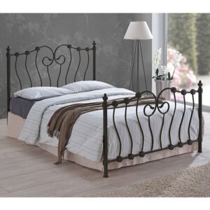 Inova Designer Metal King Size Bed In Black