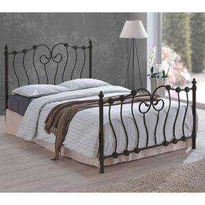 Irela Metal Small Double Bed In Black