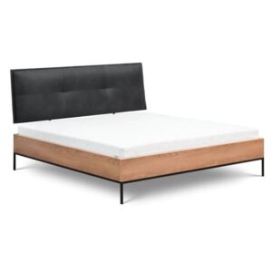 Lowell Wooden King Size Bed In Caramel Oak