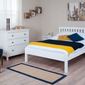 Silentnight Hayes White Wooden Bed Frame, King Size