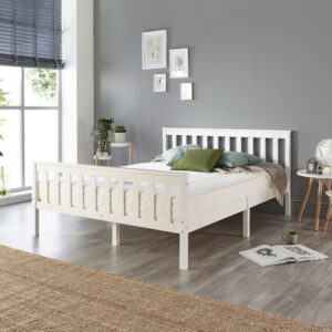 Solid Wood White Bed Frame - Single to Super King Sizes